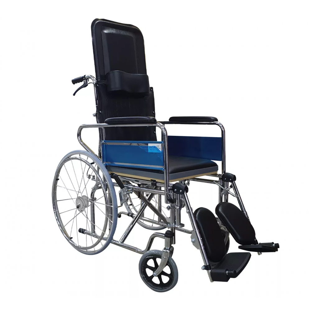 Silla de ruedas reclinable con baño