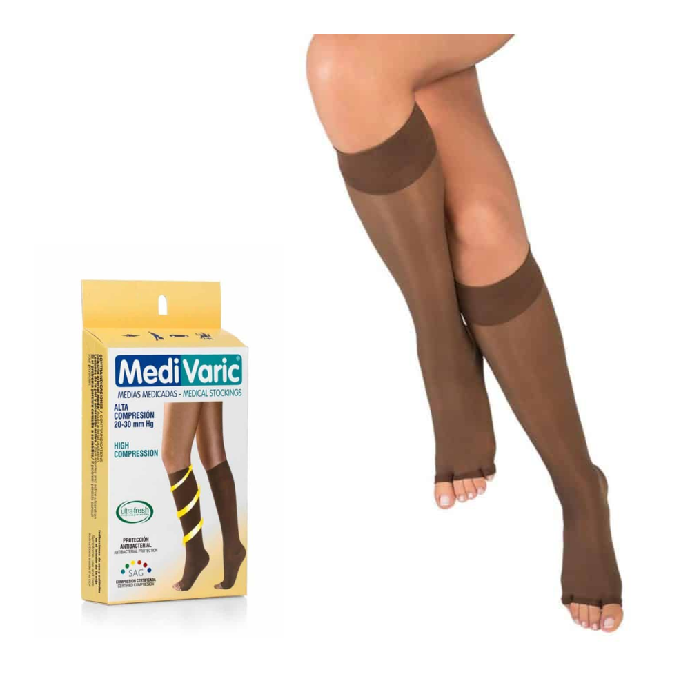 Medias de compresión para mujer 20 - 30 mmHG hasta la rodilla