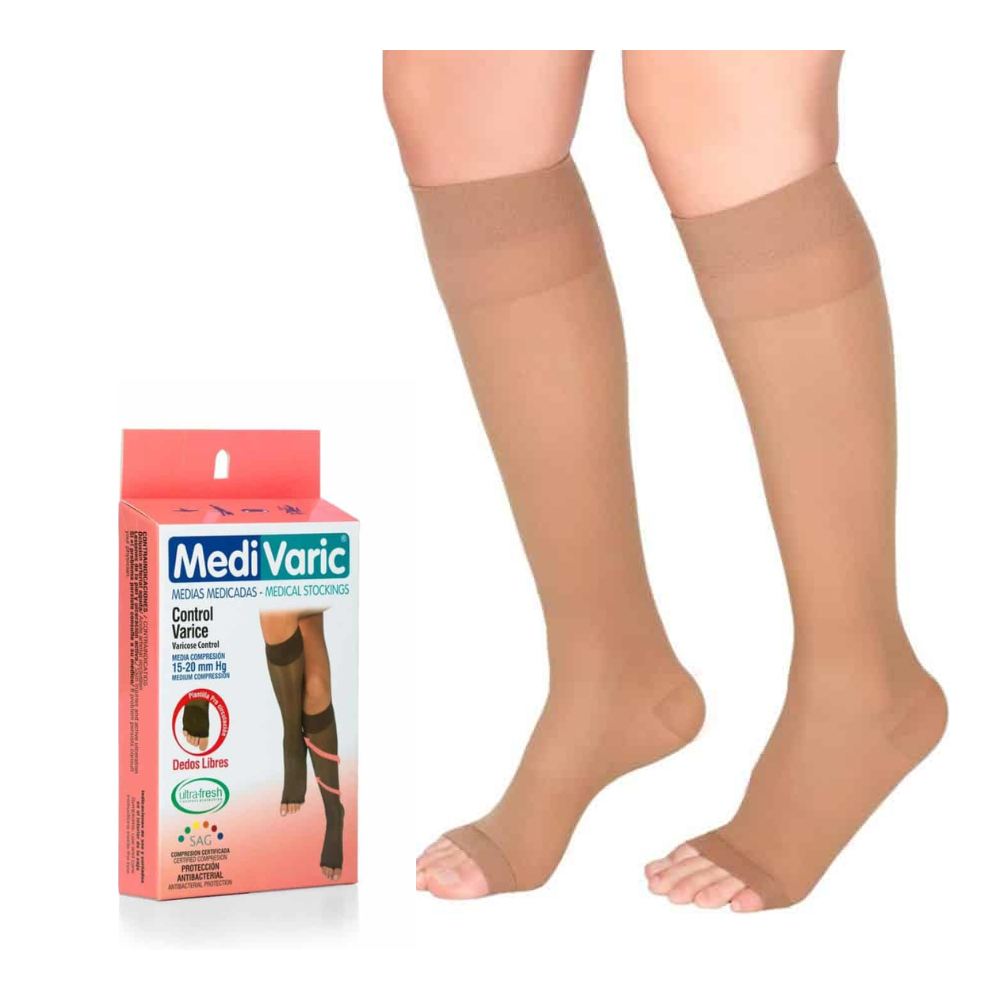 Medias antivarice para mujer hasta la rodilla 15 - 20mmHG