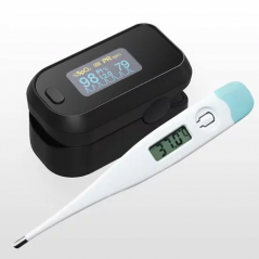 Oximetro negro + Termometro...