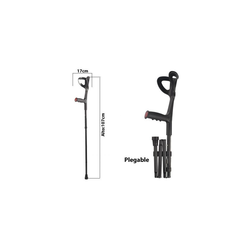 BASTON EUROPEO PLEGABLE NEGRO