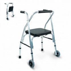 Andador con asiento y ruedas